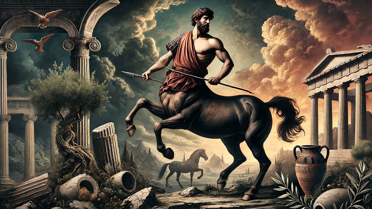Centaur in ancient greek setting